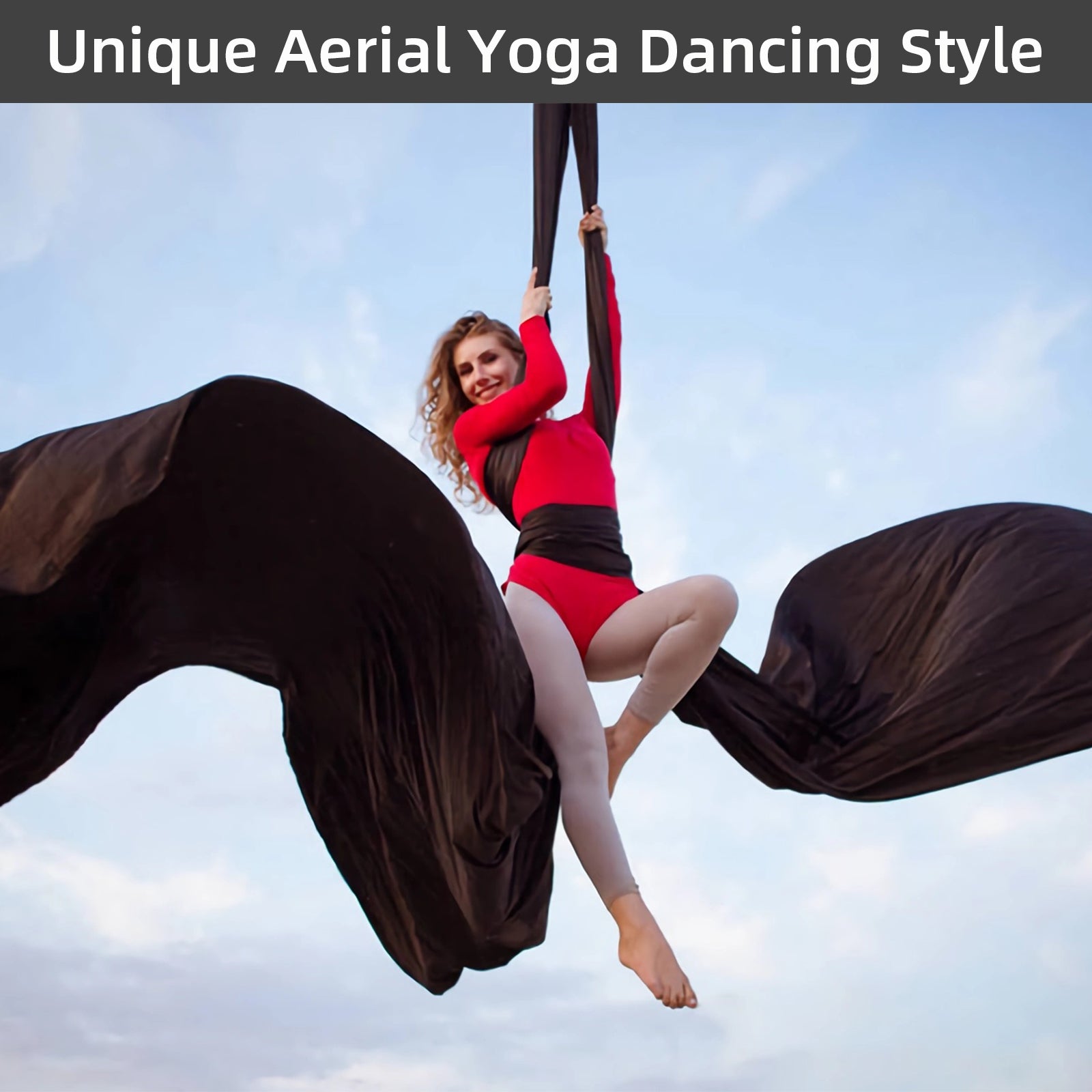 2025 Premium 12*2.8 M（13.1*3 yards) Fabric Drop Shipping Aerial Yoga Silk Kit Accessories Including 1 PC Swivel, 1 PC Figure 8, 1 PC Daisy Chain, 2 PCS Carabiners