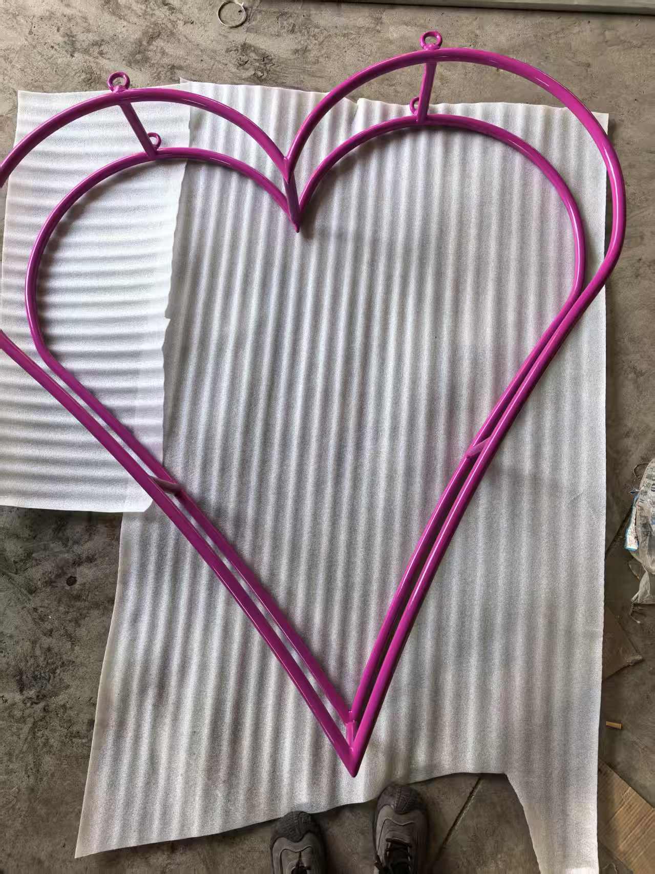 Professional 1.5M Aerial Lyra Double-Layer Heart Hoop for Acrobatics Training