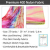 Premium 20*2.8M (21.9*3 yards) Gradient Color Aerial Silk Kit Includes 1 x Aerial Silk fabric,  1 PC Swivel, 1 PC Figure 8, 1 PC Daisy Chain, 2 PCS Carabiners