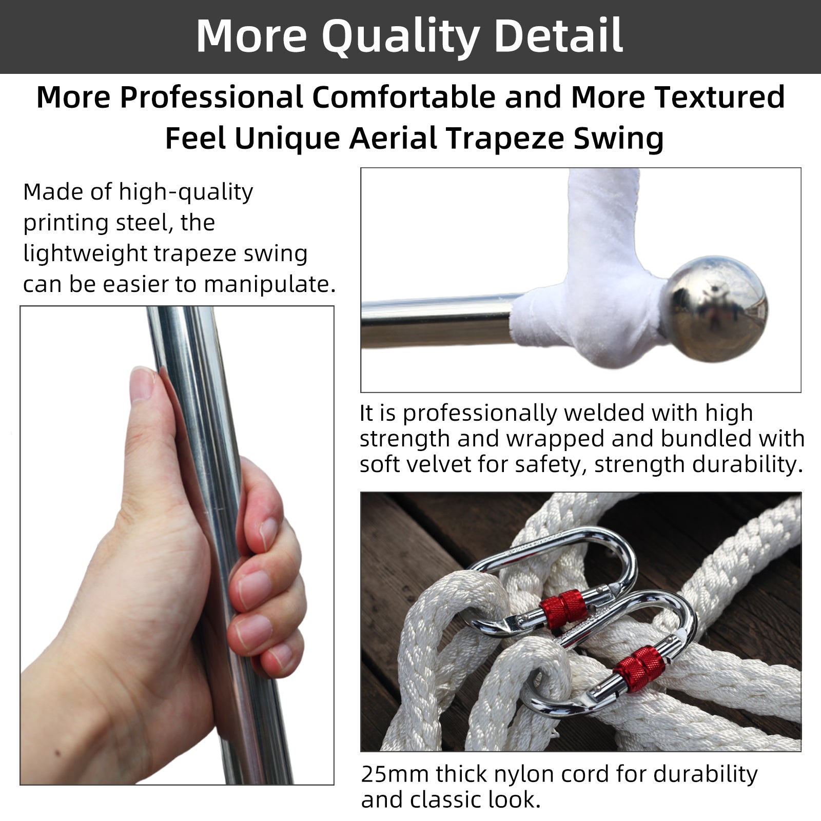 2025 Prior Fitness Trapeze Bar Aerial Yoga Trapeze Bar Extended Trapeze Kit