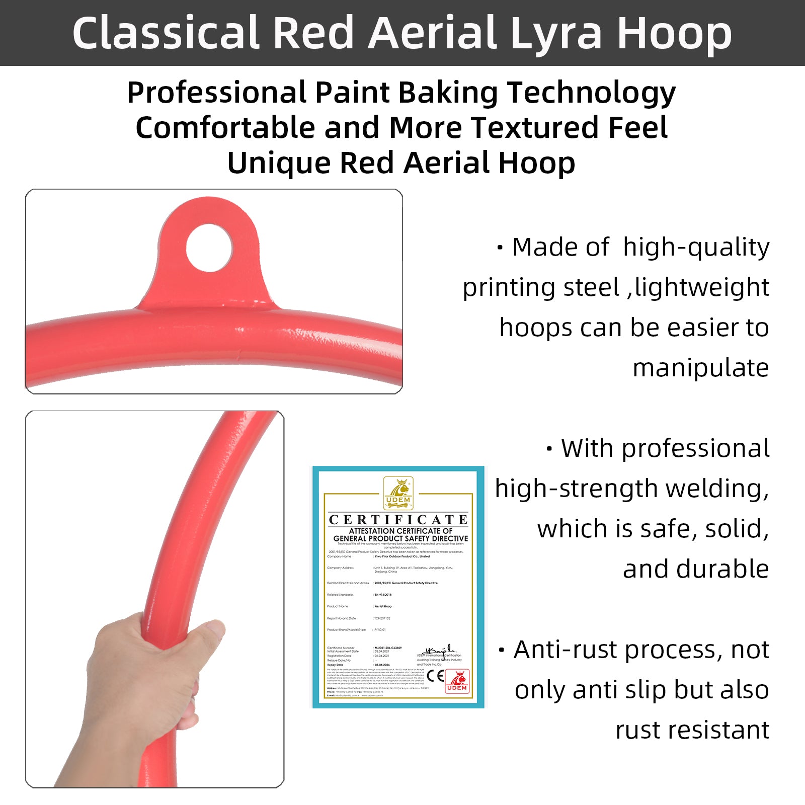 2025 Premium Colorful Yoga Hoop Set Aerial Lyra Set