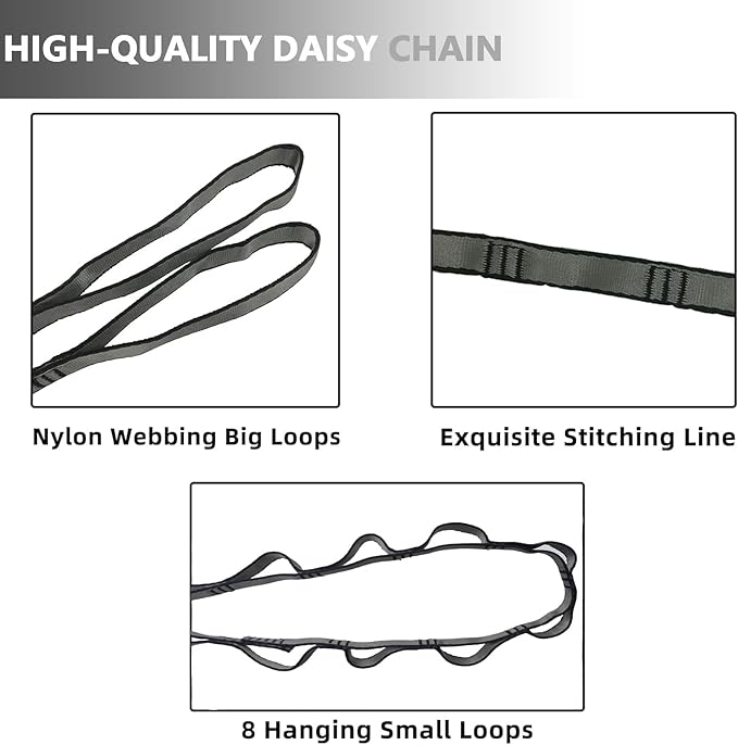 Free Shipping Aerial Yoga Hardware Kit, 2 Carabiners + 2 Daisy‑Chain Straps for Aerial Silk, Yoga Swing & Pilates