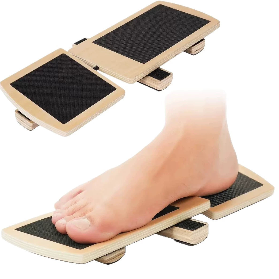New Wooden Foot Balance Board, Single Leg Ankle Stabilizer Trainer for Yoga Physical Fitness Training