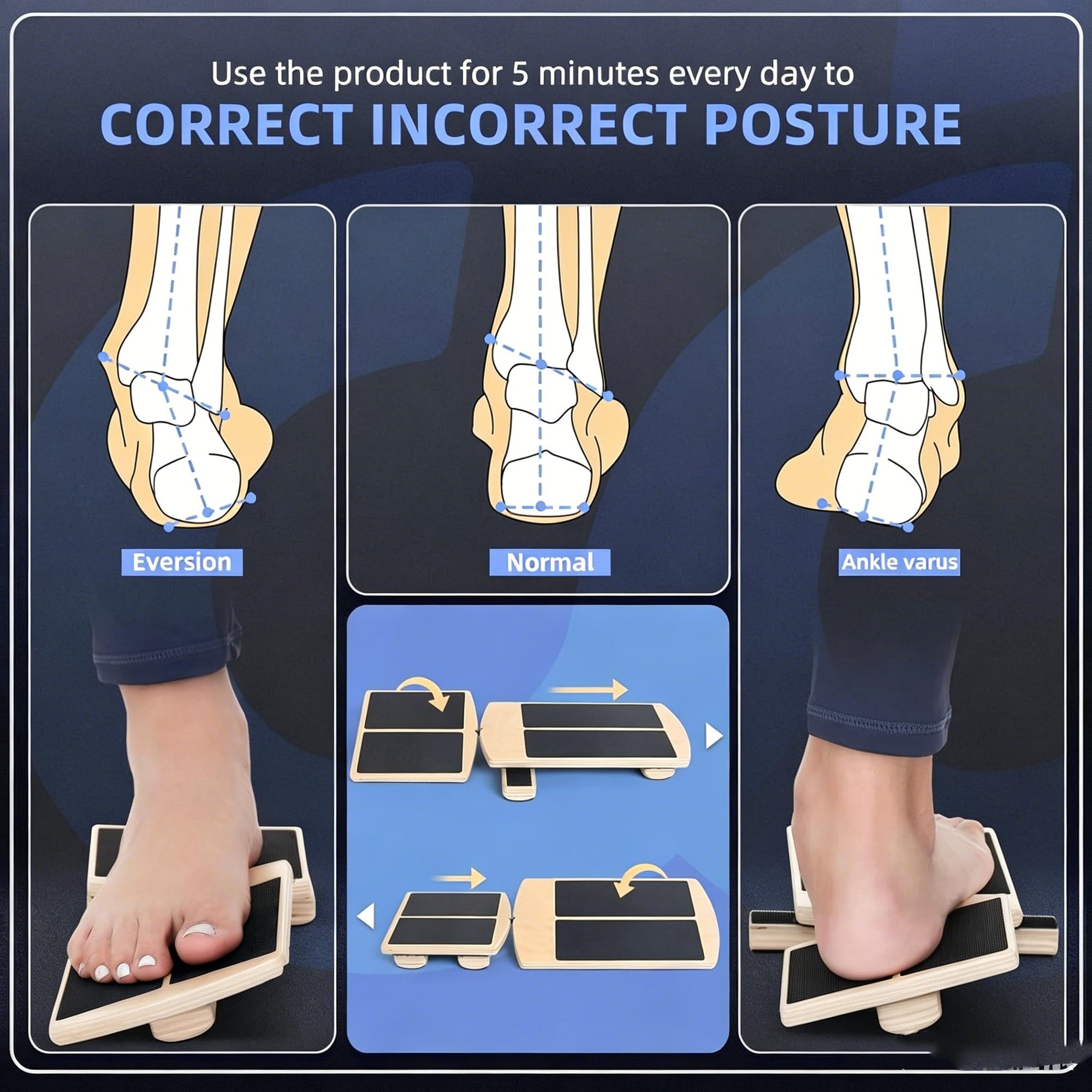 New Wooden Foot Balance Board, Single Leg Ankle Stabilizer Trainer for Yoga Physical Fitness Training