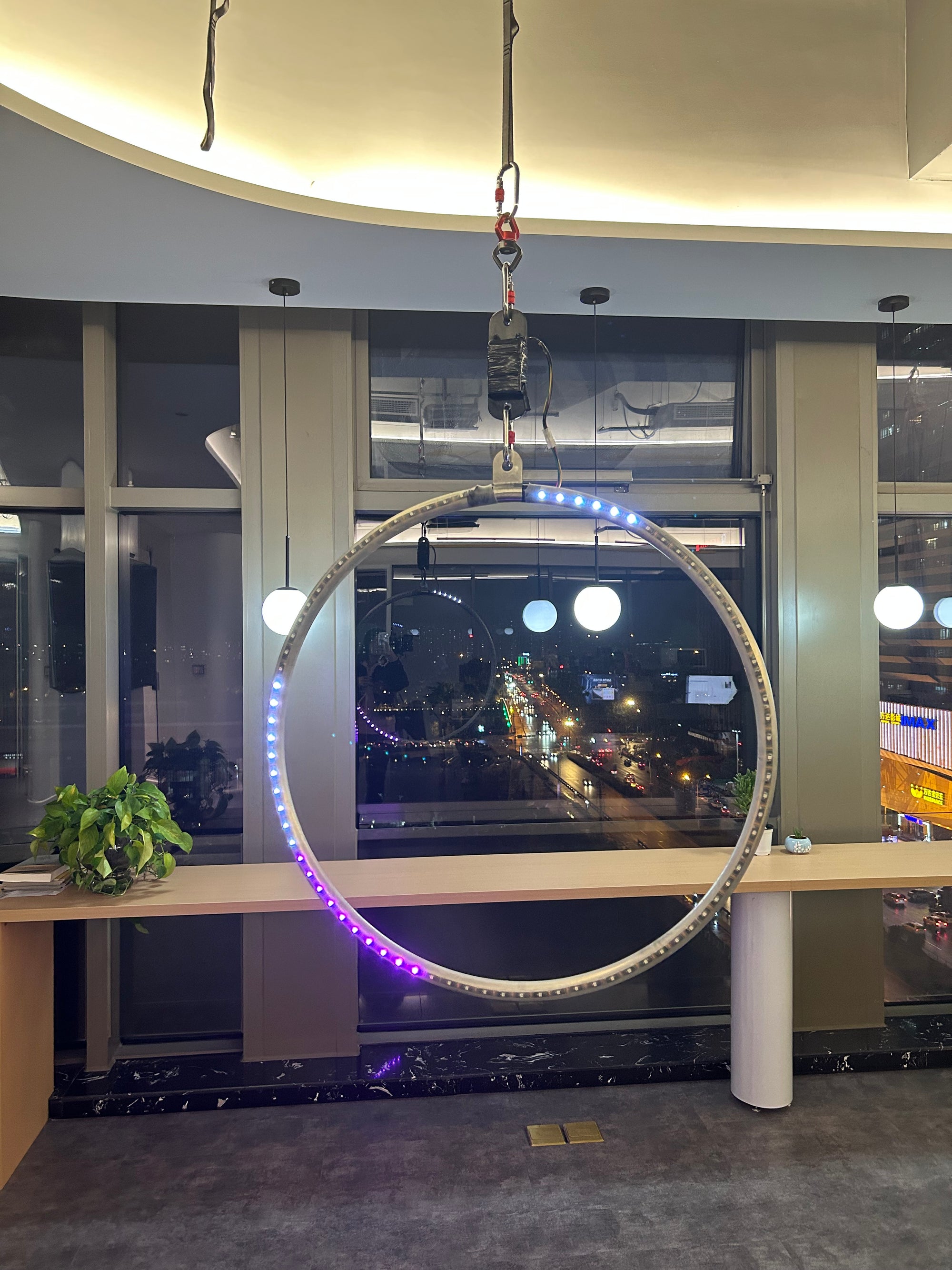 New Design Prior Fitness Aerial LED Hoop