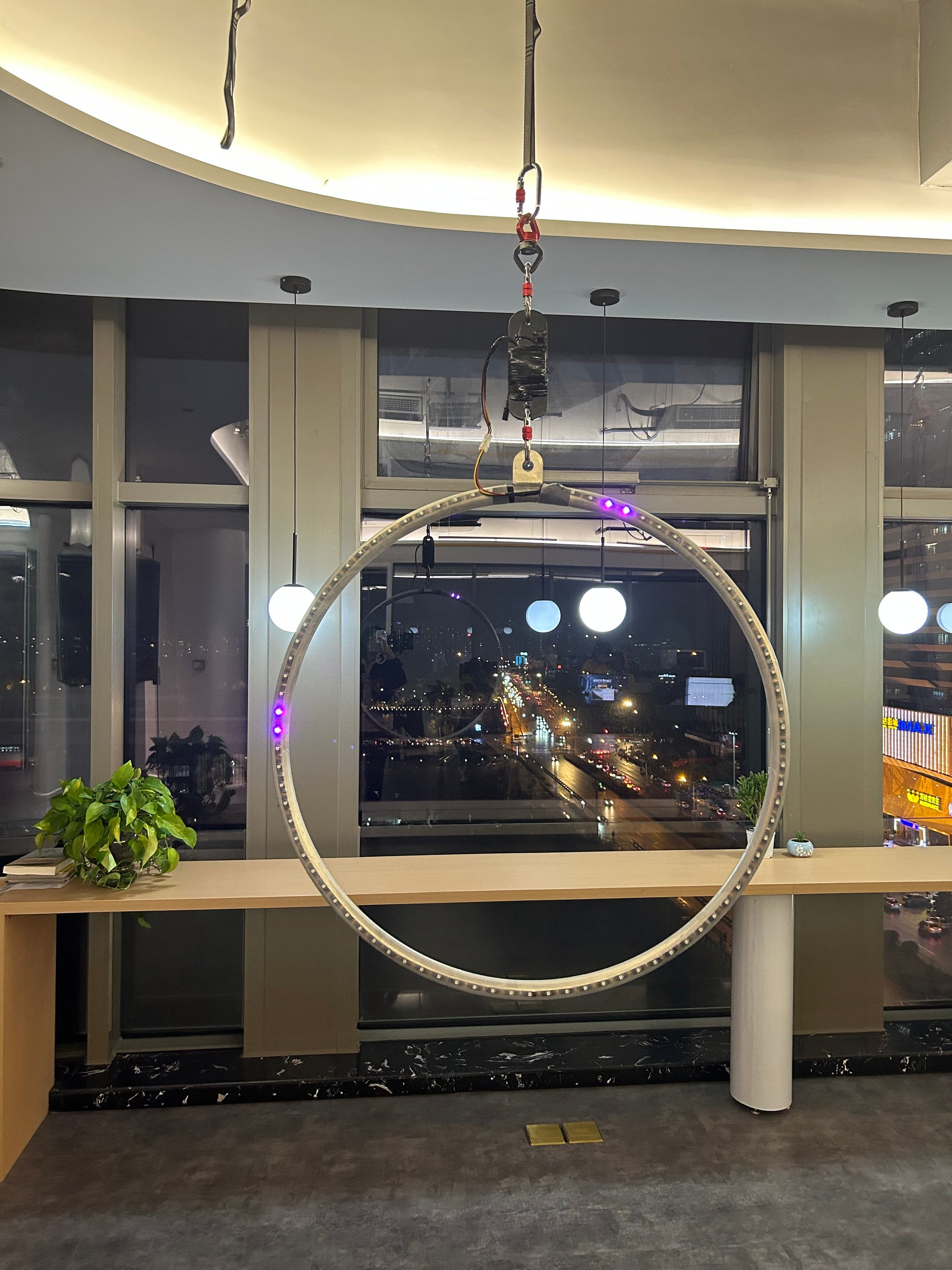 New Design Prior Fitness Aerial LED Hoop