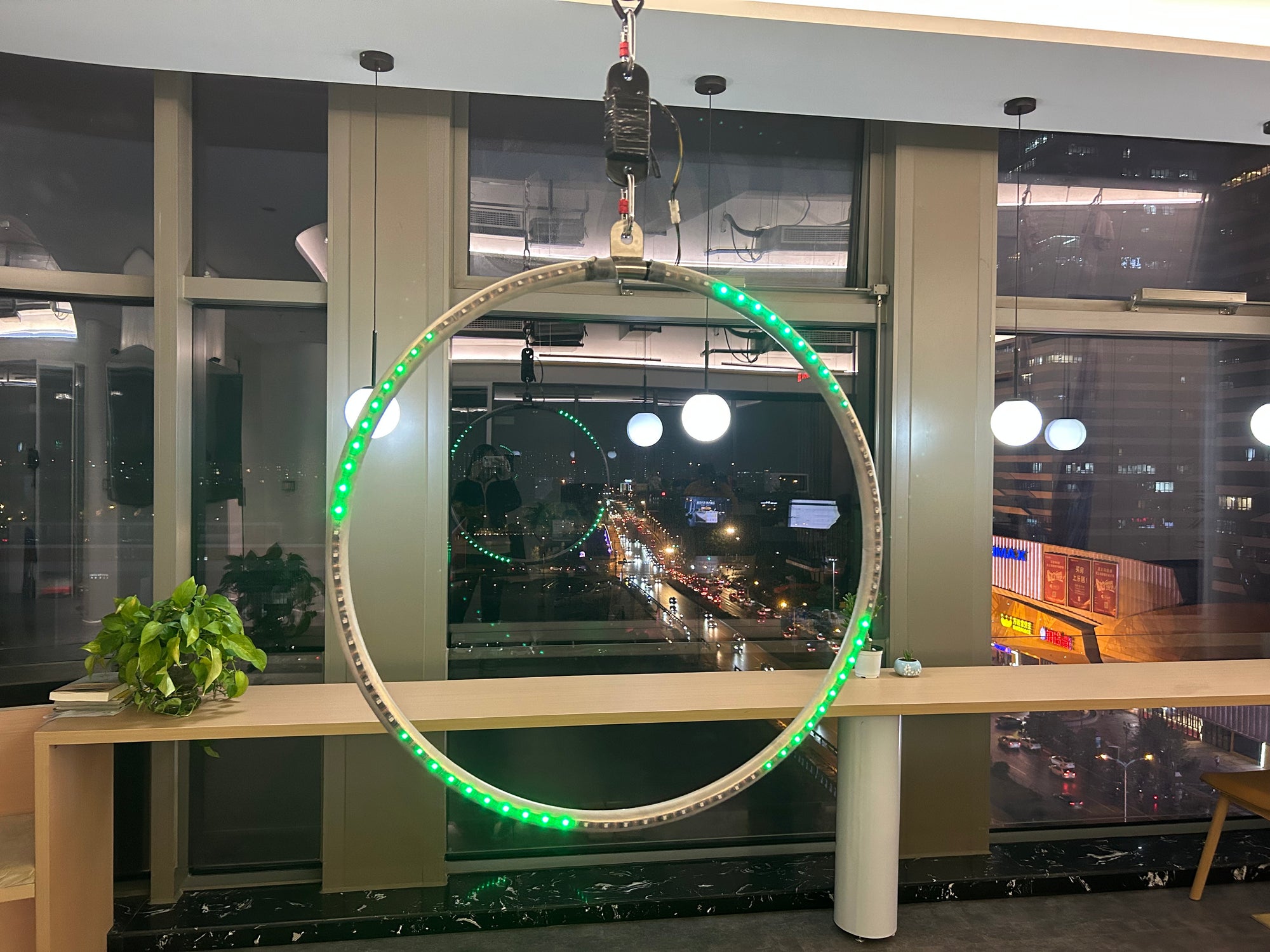New Design Prior Fitness Aerial LED Hoop