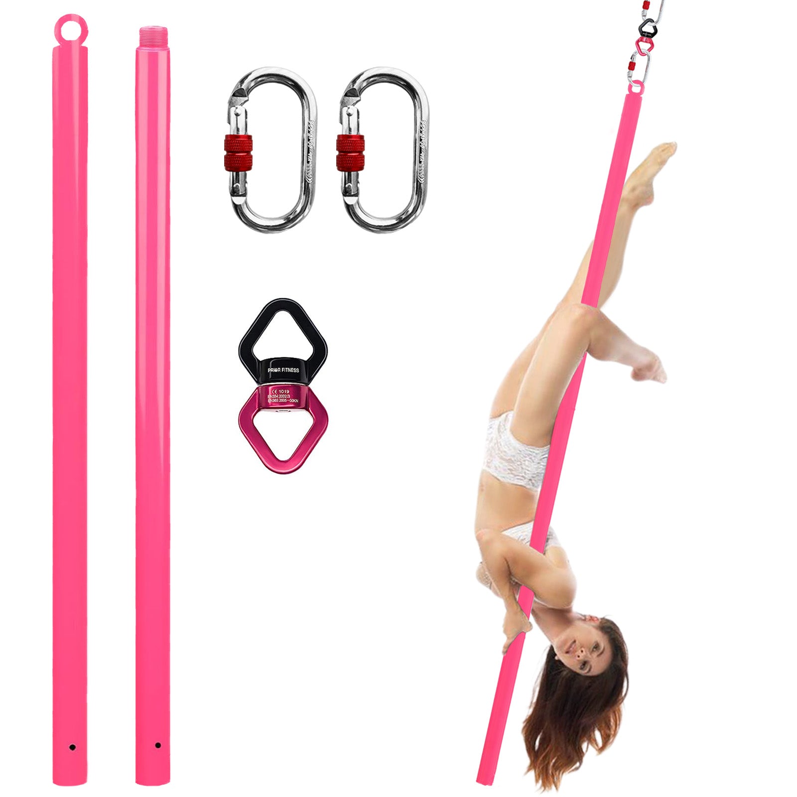 PRIOR FITNESS 3M Flying Dance Pole Kit with Rigging Hardware - priorfitness