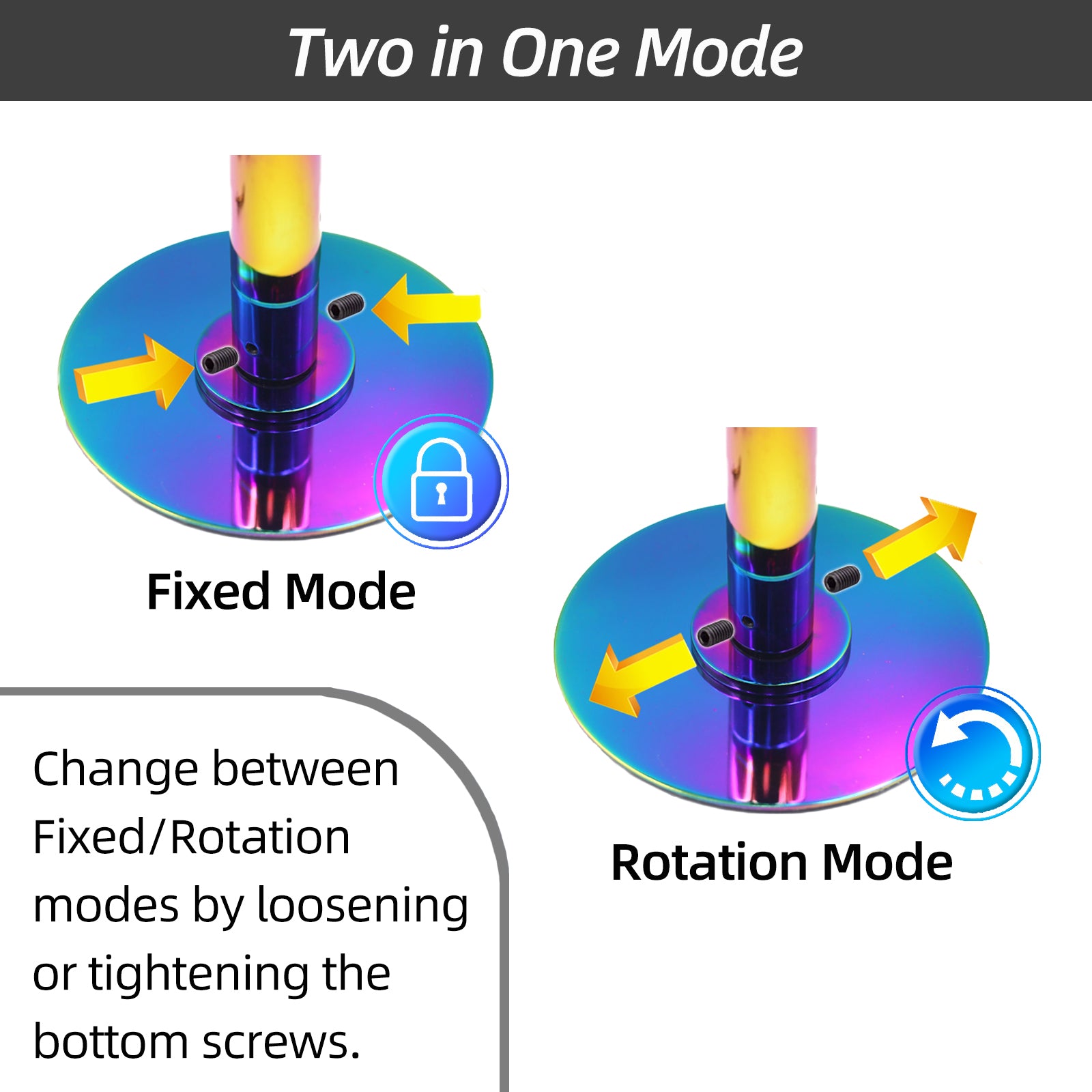 Free Shipping Premium Dance Pole Removable 45mm Spinning & Static