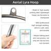 2023 Upgrade Prior Fitness Aerial Hoop Bar Acrobatic Performance Single Tab Sliver & Black Aerial Lyra Hoop Only