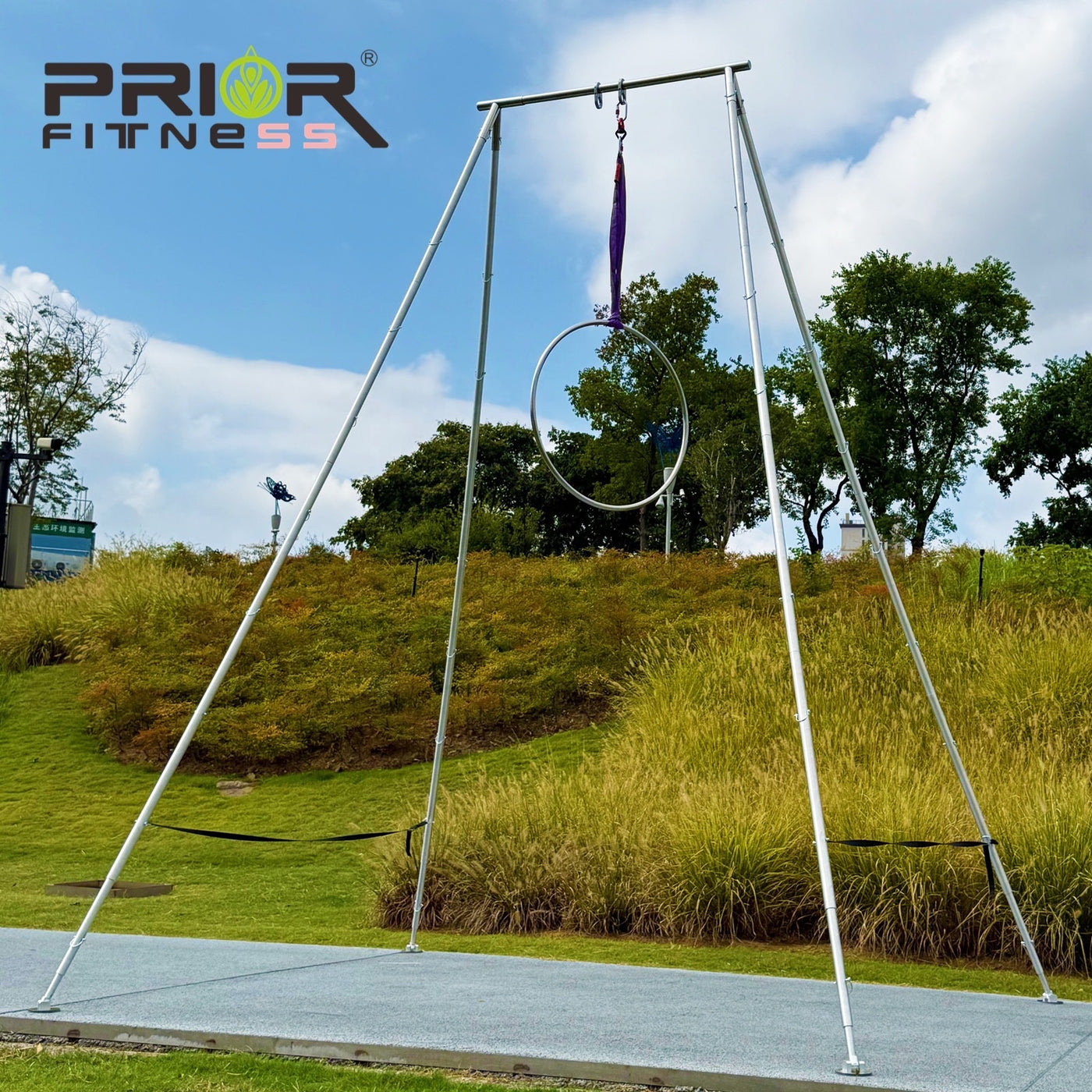 New Upgraded 4.25m Aerial Yoga Stand Frame Aerial Rig for Outdoor