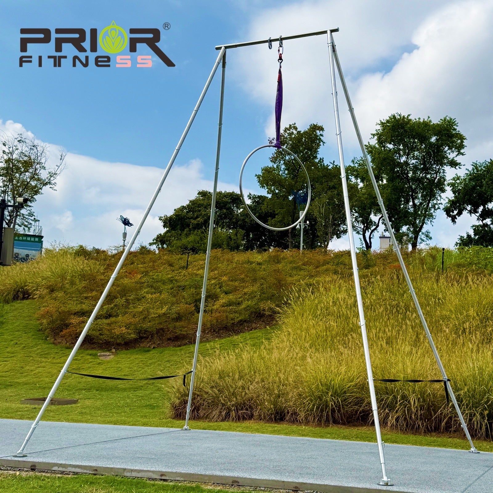 New Upgraded 4.25m Aerial Yoga Stand Frame Aerial Rig for Outdoor