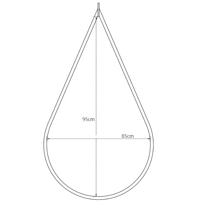 Customized Teardrop Aerial Lyra Hoop