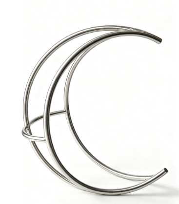 90cm 3D Moon Aerial Lyra Hoop, Stainless Steel Aerial Yoga Hoop for Studio
