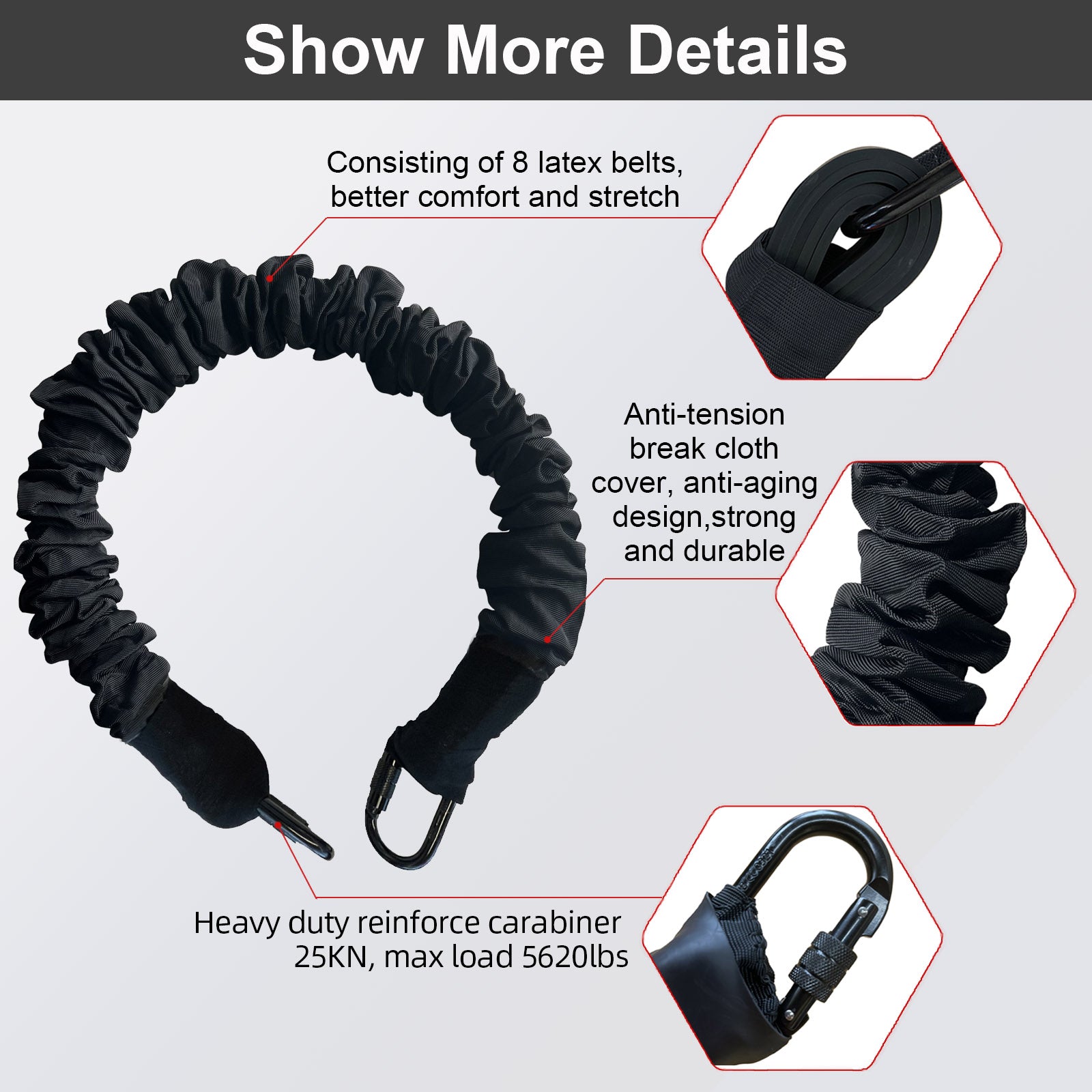 Fitness Exercise Bungee Fitness  Cord Only for Studio