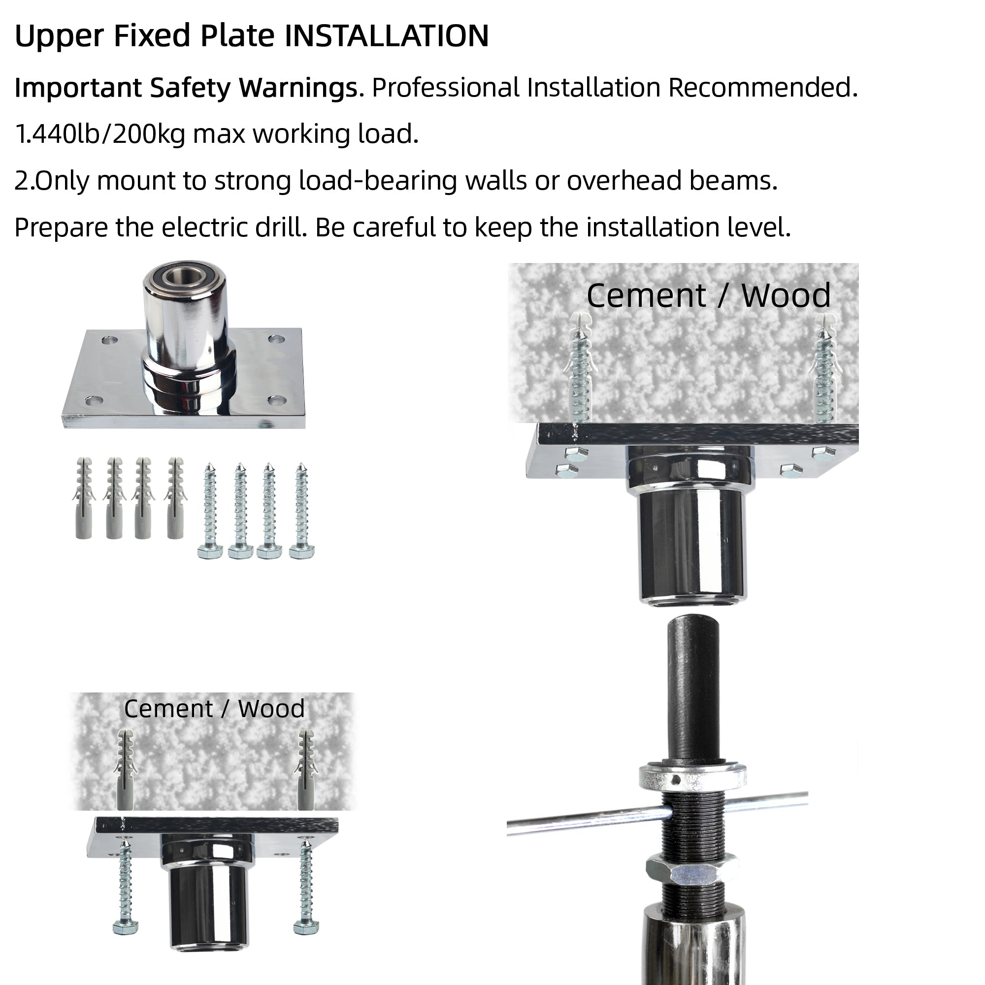 Dance Pole Ceiling Top Fixed Plate