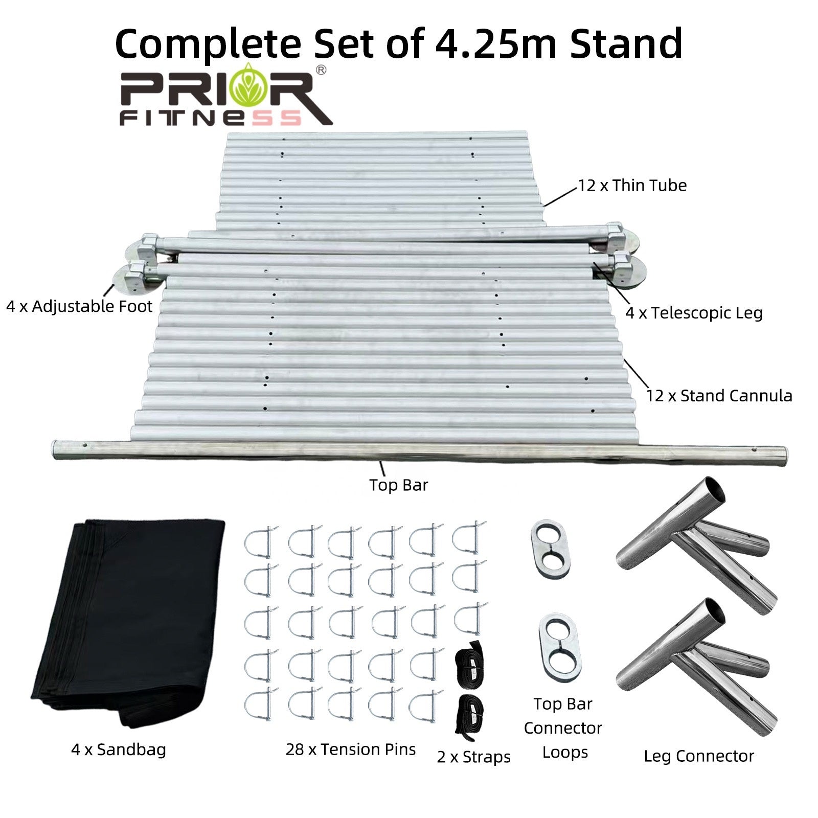 New Upgraded 4.25m Aerial Yoga Stand Frame Aerial Rig for Outdoor