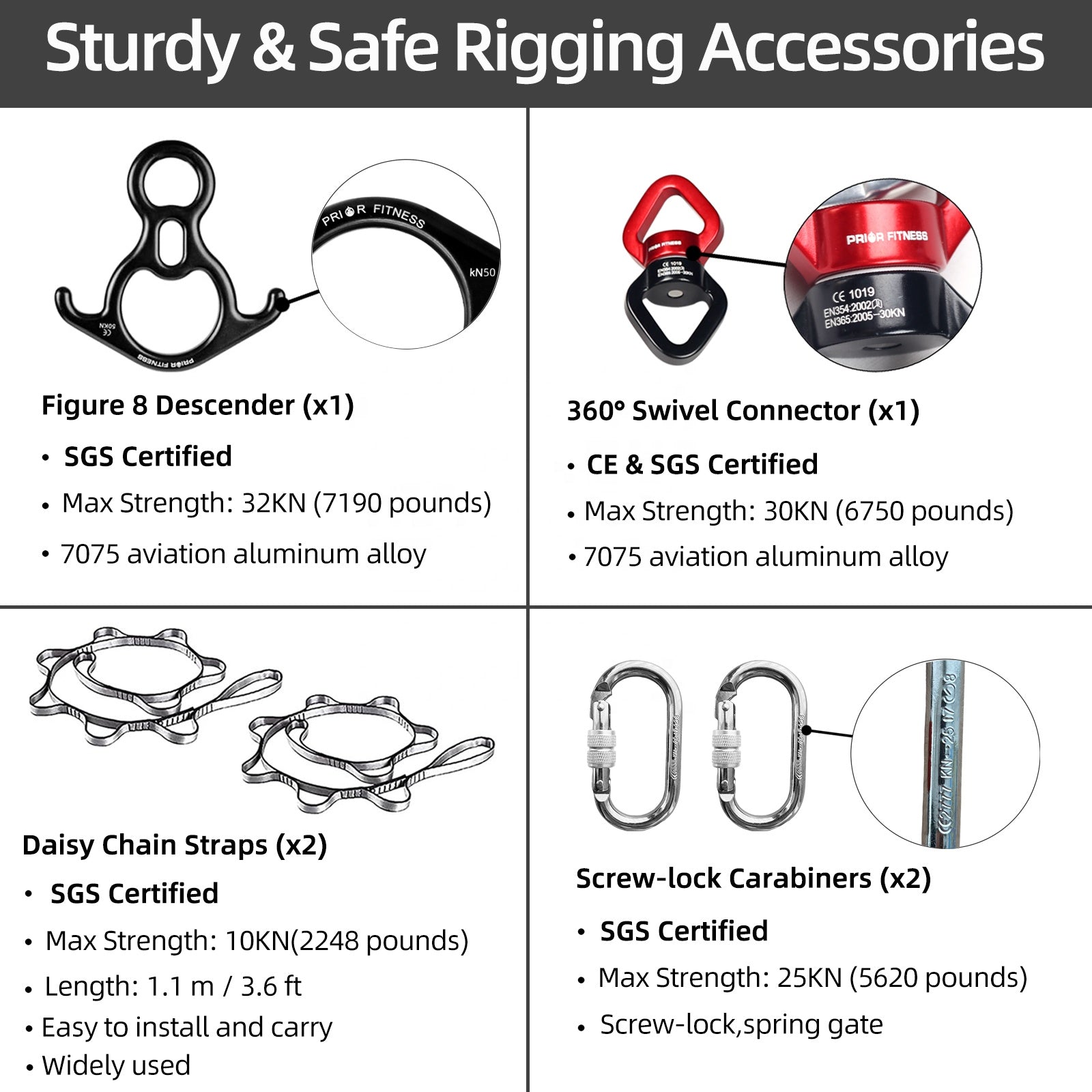Free Shipping Aerial Rig Hardware, CE SGS Aerial Silks Suspension Kit Fits Aerial Silk, Silk Swing Studio Use