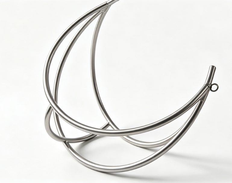 90cm 3D Moon Aerial Lyra Hoop, Stainless Steel Aerial Yoga Hoop for Studio
