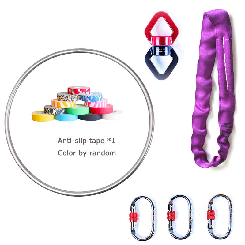 2025 Premium Sliver Yoga Hoop Set 600 KGS Strength Tested Aerial Hoop Set