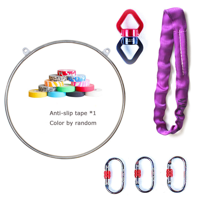 2025 Premium Sliver Yoga Hoop Set 600 KGS Strength Tested Aerial Hoop Set