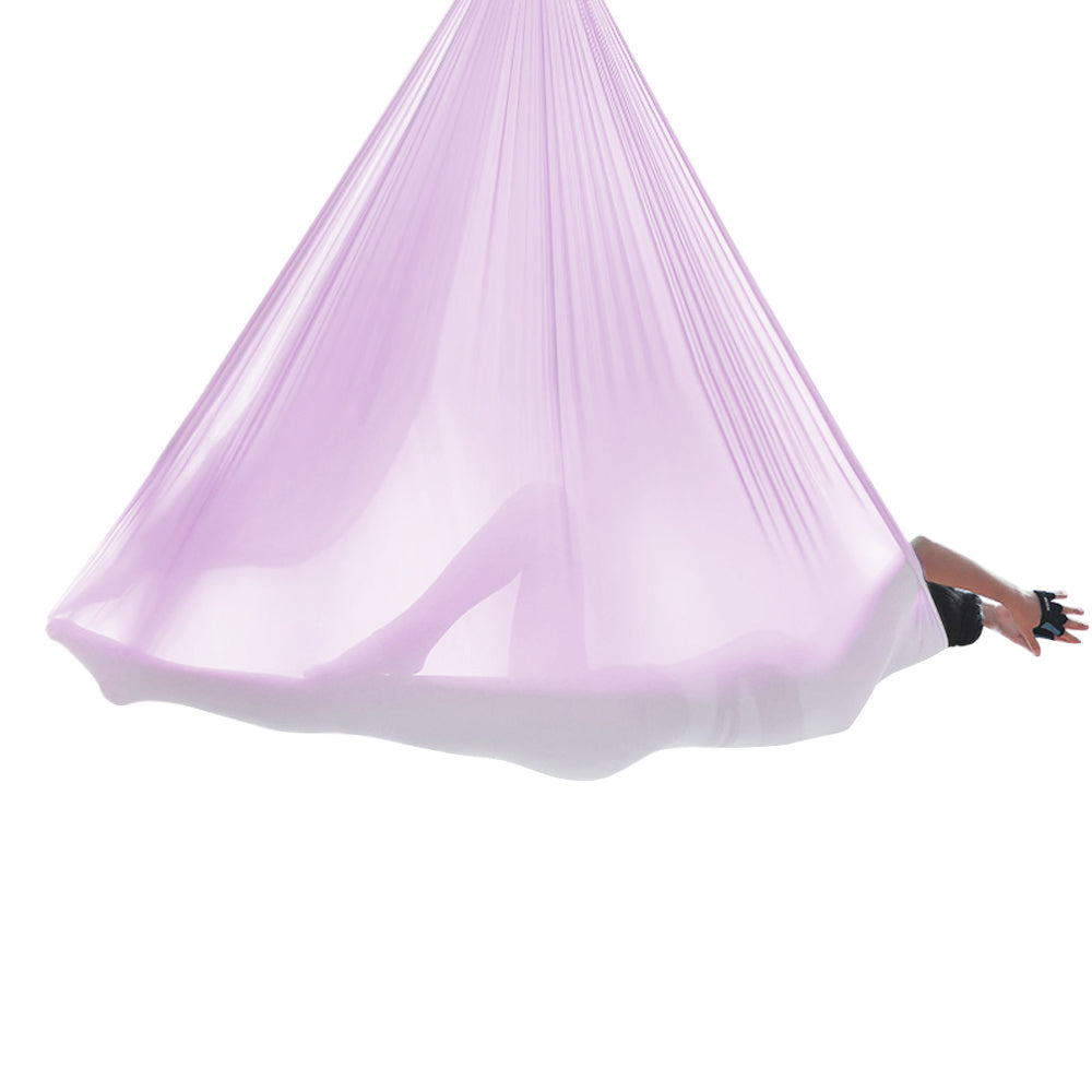 Aerial Silks Beginner Kit - Acrobatic Flying Dance Yoga Trapeze Aerial Yoga  Hammock Swing - Includes 9 Yards of Aerial Tricot Fabric, Hardware & Guide  - Suitable for Rigging Point Upto 13ft