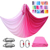 Upgrade  5*2.8 M (5.5*2.8 yards) Medium Stretch Aerial Yoga Hammock Swing Aerial Yoga Hammock Set Including 1* Fabric, 2*Daisy Chain, 2* Carabiners