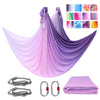 Upgrade  5*2.8 M (5.5*2.8 yards) Medium Stretch Aerial Yoga Hammock Swing Aerial Yoga Hammock Set Including 1* Fabric, 2*Daisy Chain, 2* Carabiners