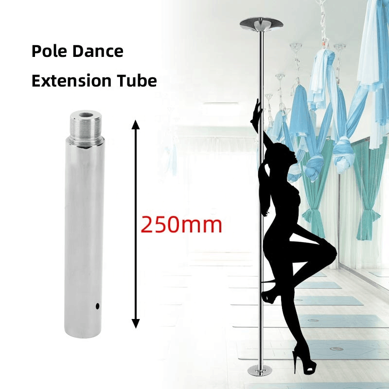  PRIOR FITNESS Dance Pole Extension Tube, Pro Quality 250mm  Black Chrome Dancing Pole Extending Accessories, Smooth Connection  Adjustable Length for 45mm : Sports & Outdoors