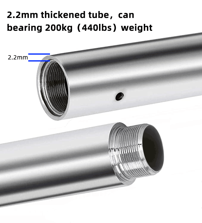 2025 Good Quality Dance Pole Extension Tube Dancing Pole Extension for 45mm Chrome Adjustable Length Dance Pole Extension