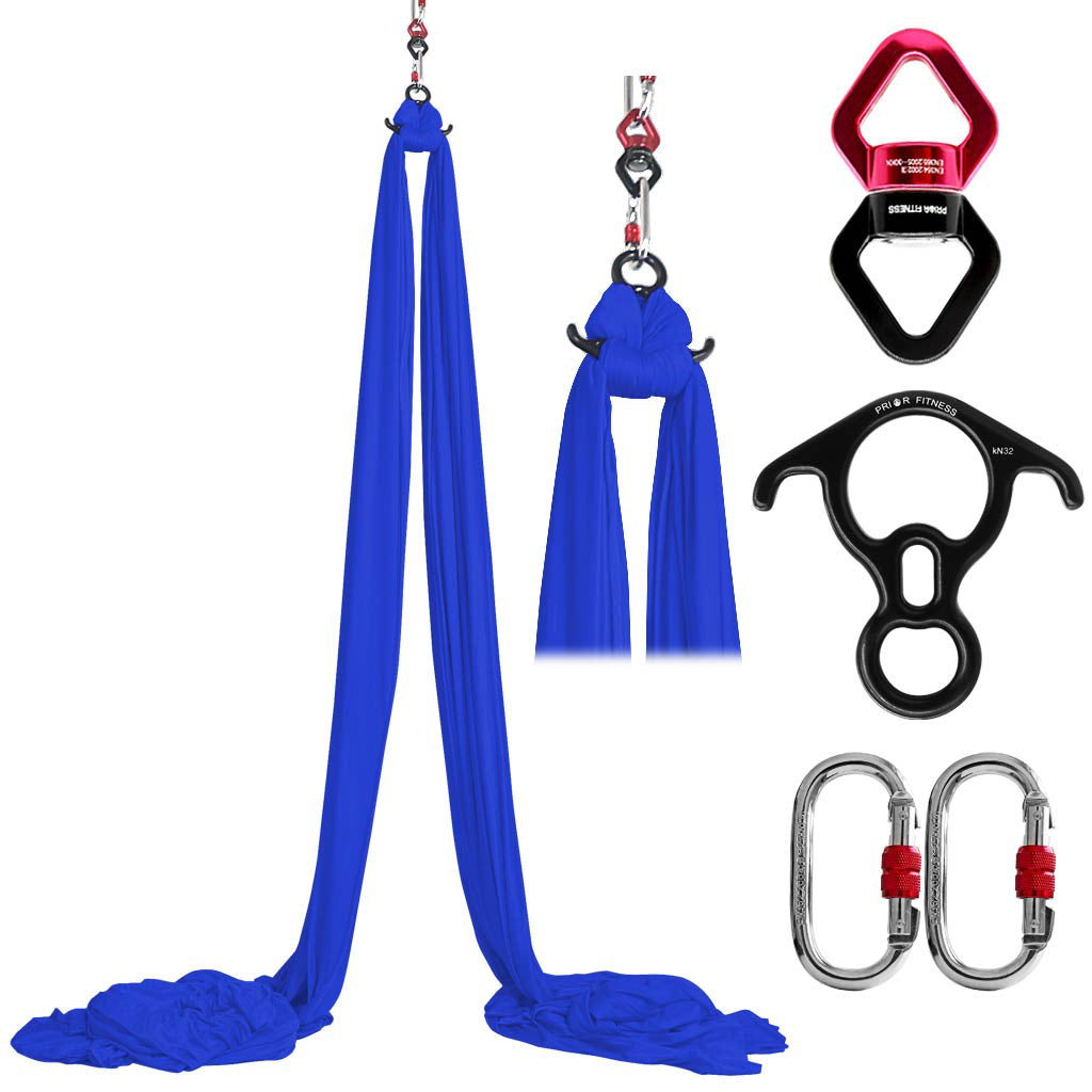 2025 Premium 12*2.8 M（13.1*3 yards) Fabric Drop Shipping Aerial Yoga Silk Kit Accessories Including 1 PC Swivel, 1 PC Figure 8, 1 PC Daisy Chain, 2 PCS Carabiners