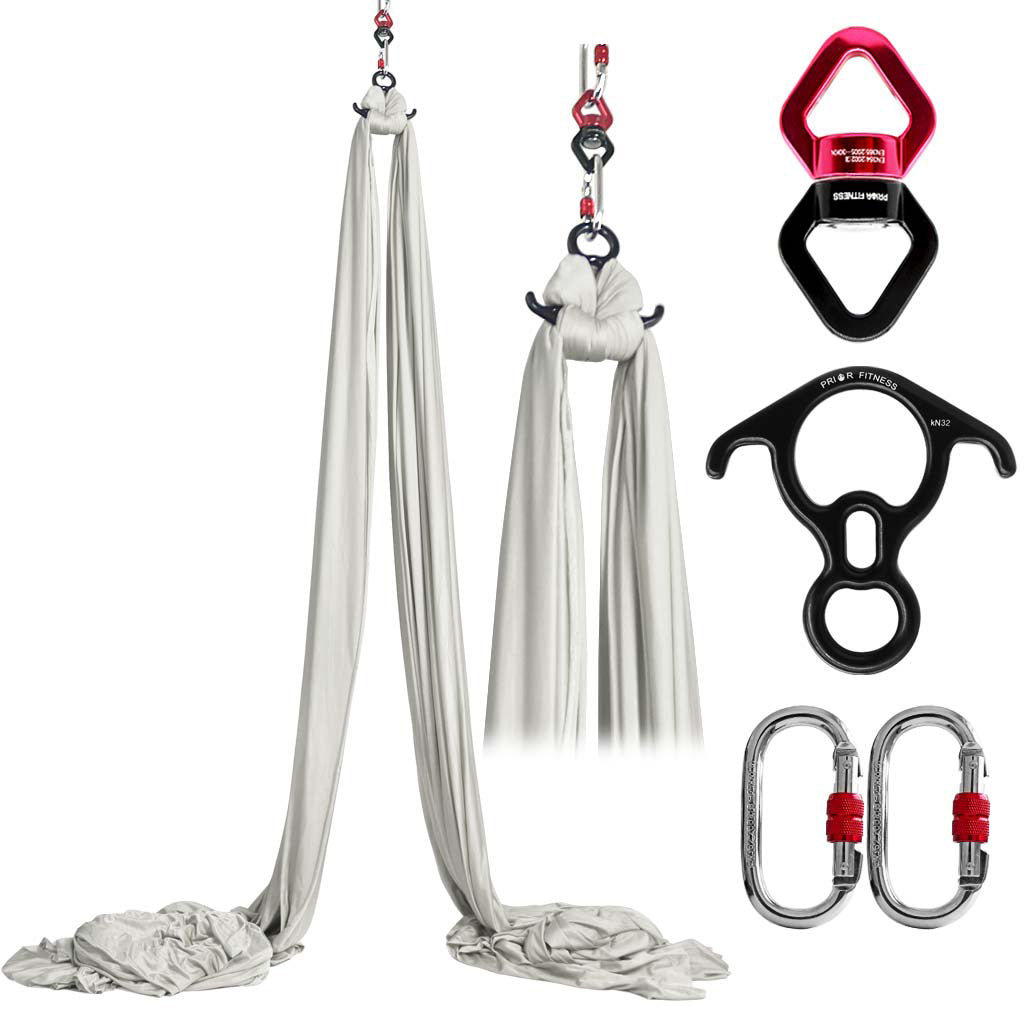 Professional  20*2.8 M (21.9*3 yards)Aerial Yoga Silk Set Including 1* fabric ,1* Swivel, 1 * Figure 8, 1 * Daisy Chain, 2 * Carabiners