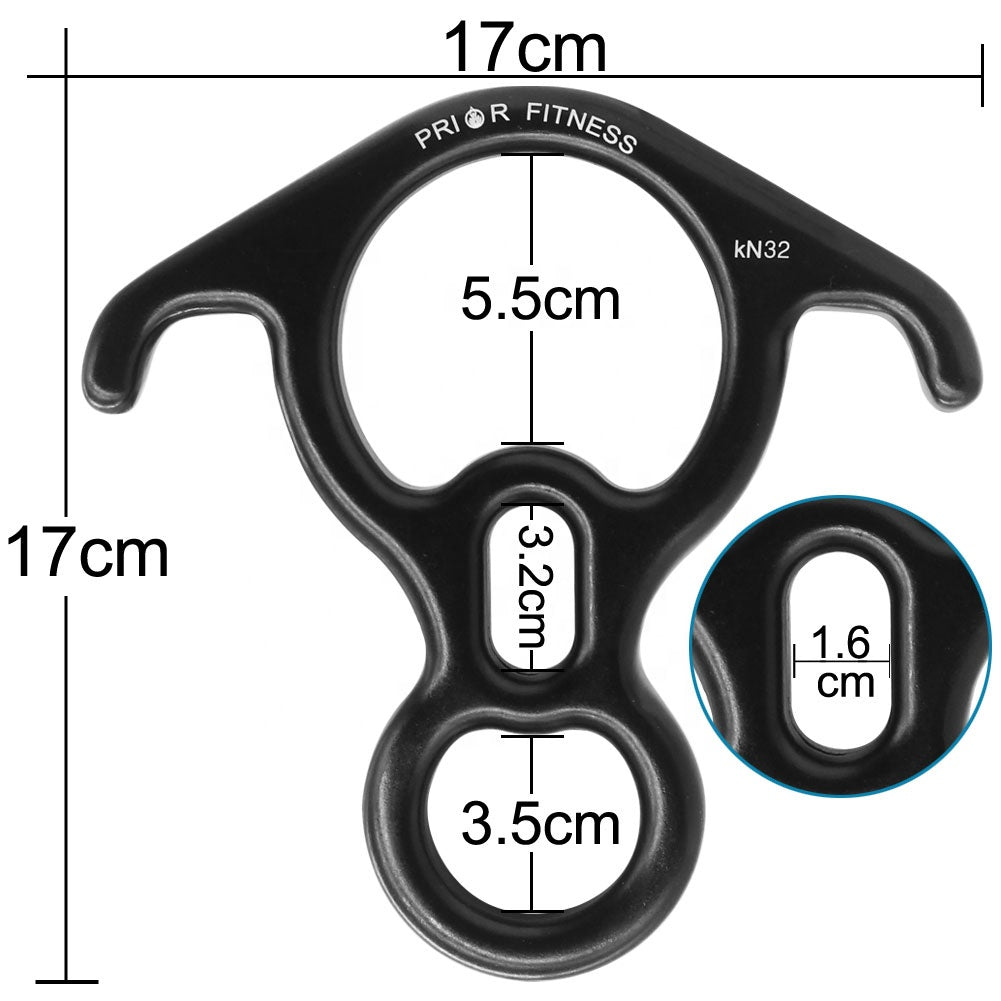 Nice Quality 30 KN Figure 8 Bent-Ear Rappelling Gear Belay Device Figure 8  - priorfitness