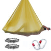Premium 6*2.8 Meters( 6.6 x 3 yards) Aerial Yoga Hammock Swing Kit Including 1*Fabric, 2 * Carabiners, 2 * Daisy Chain