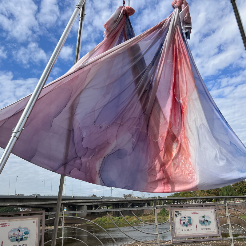 New Color New Design 5*2.8 M ( 5.5 x 3 yards) Aerial Hammock Kit Includes 2*Carabiners and 2*Dasiy Chain