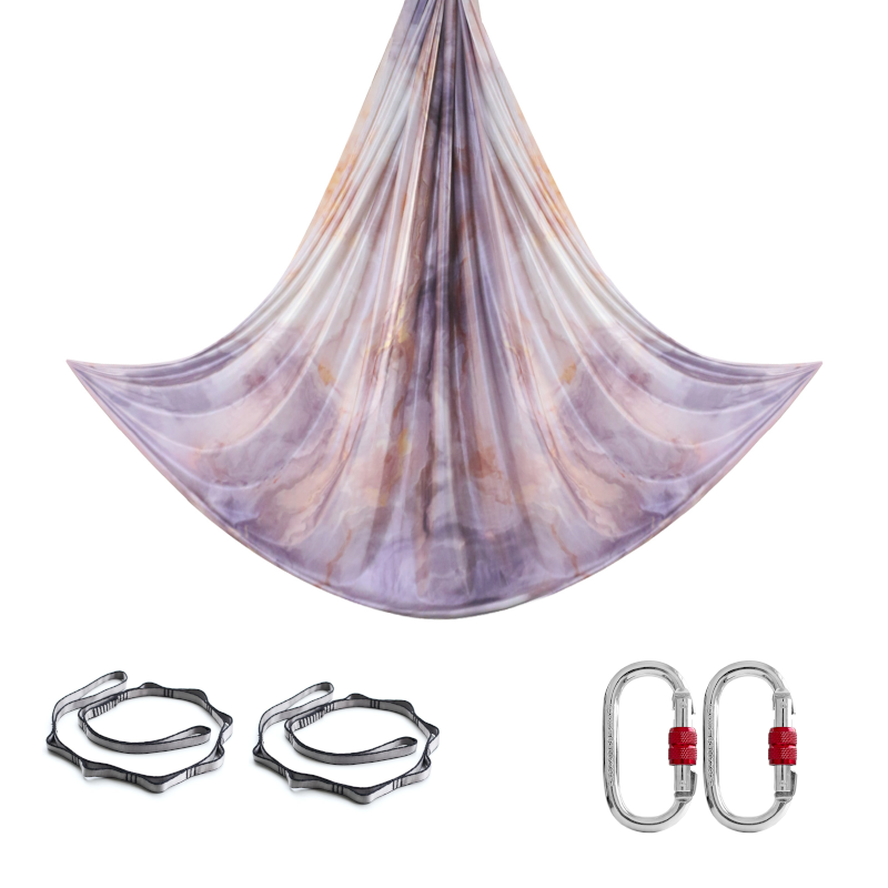New Color New Design 5*2.8 M ( 5.5 x 3 yards) Aerial Hammock Kit Includes 2*Carabiners and 2*Dasiy Chain