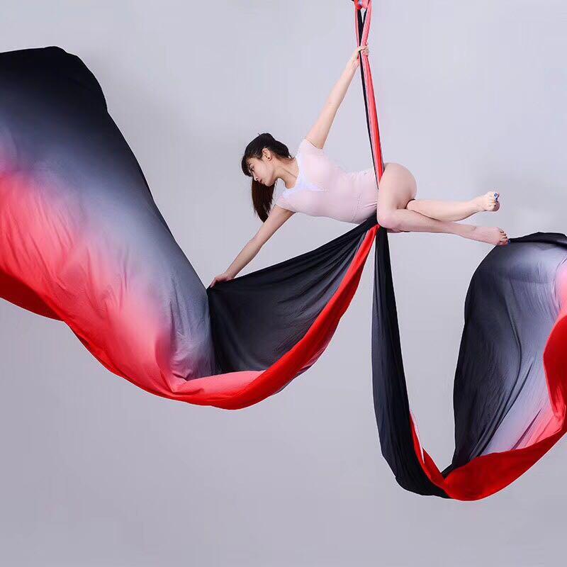 New Design 16*2.8 M(17.5*3 yards)  Gradient Color Aerial Silk Aerial Yoga Silk Fabric Only