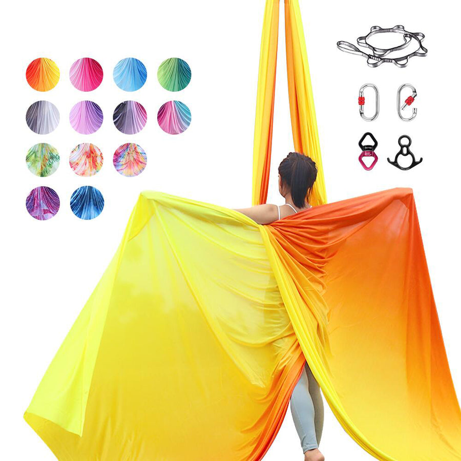 Aerial Yoga Hammock Kit -5.5 Yards Premium Aerial Silks Fabric